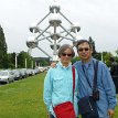 P001 The Atomium, iron atom magnified 165 billion times, Brussels.